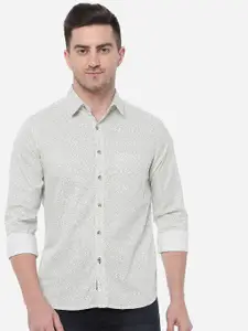 Greenfibre Men Cotton Slim Fit Printed Casual Shirt