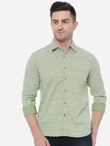 Greenfibre Men Cotton Slim Fit Abstract Printed Casual Shirt