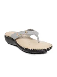 Paragon Grey PU Wedge Sandals