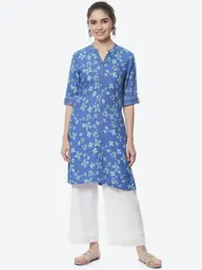 Rangriti Women Floral Printed Thread Work Kurta