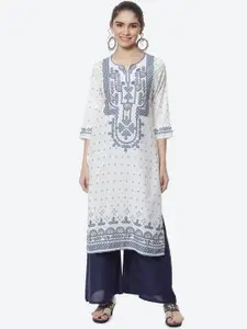 Rangriti Women Ethnic Motifs Printed Flared Sleeves Kurta