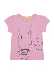 mothercare Girls Printed Cotton T-shirt