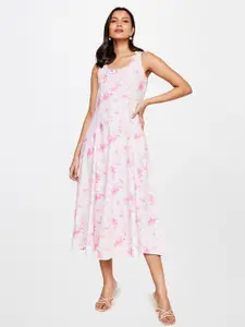 AND Floral Printed Fit & Flare Midi Dress