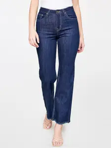 AND Women Dark Shade Clean Look Mid Rise Jeans