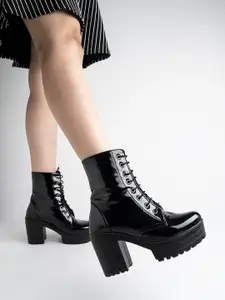 Shoetopia Women Block Heeled Chunky Boots