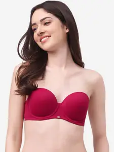 SOIE Medium Coverage Padded Wired Multiway Strapless Bra with Detachable Straps