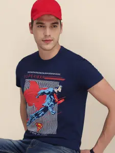 Free Authority Men Superman Printed Cotton T-shirt