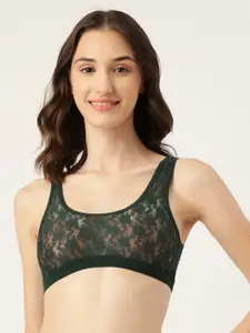 DressBerry Floral Non Padded Non Wired Bralette Lace Bra