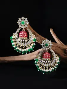 Fida Gold Plated Crescent Shaped Chandbalis Earrings