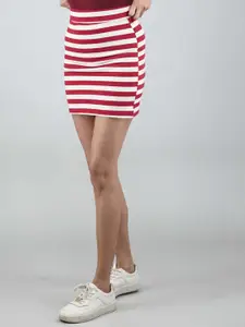 IMPERATIVE Striped Mini Skirt