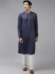 See Designs Mandarin Collar Art Silk Kurta