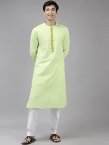 See Designs Mandarin Collar Ethnic Motifs Printed Cotton Kurta
