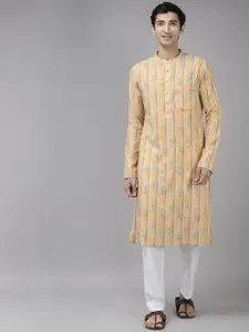 See Designs Men Geometric Printed Cotton Kurta