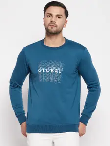 ???????STROP Men Typography Printed Cotton Sweatshirt