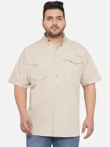 Santonio Men Plus Size Solid Cotton Casual Shirt
