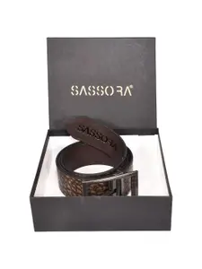 Sassora Men Printed Leather Belt