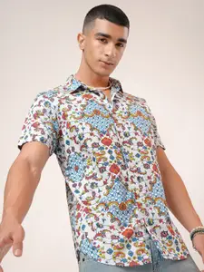 HIGHLANDER Men Slim Fit Printed Casual Shirt