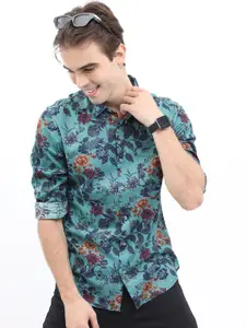 KETCH Men Slim Fit Floral Printed Casual Shirt