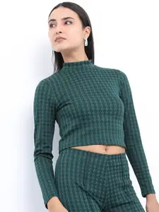 Tokyo Talkies Woman Jacquard Crop Top