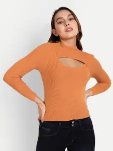 iki chic Women Ribbed Pullover
