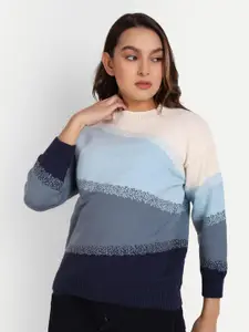 iki chic Women Colourblocked Pullover