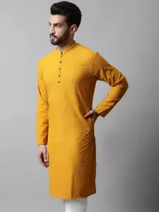 Jompers Men Ethnic Motifs Thread Work Cotton Kurta
