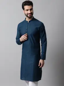 Jompers Men Ethnic Motifs Thread Work Cotton Kurta