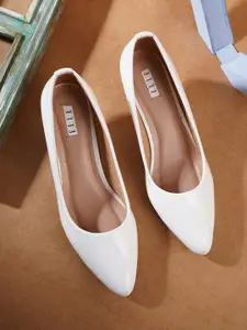 ELLE Women Solid Block Pumps