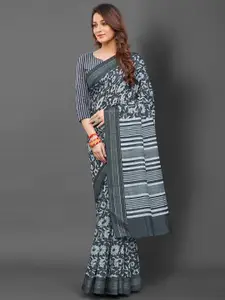 Saree mall Abstract Printed Block Print Traditional Sarees