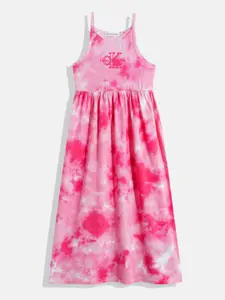 Calvin Klein Jeans Girls Tie and Dyed Europe Pure Cotton Fit & Flare Maxi Dress