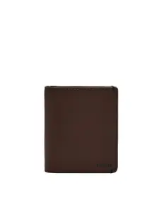 Fossil Fossil Men Brown PU Two Fold Wallet