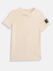 Calvin Klein Boys Pure Cotton T-shirt with Applique