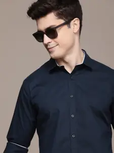 French Connection Spread Collar Slim Fit Casual Shirt