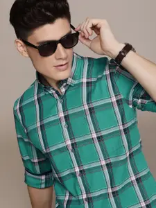 French Connection Slim Fit Checked Pure Cotton Casual Shirt