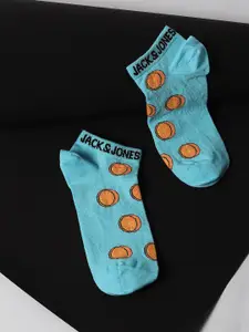 Jack & Jones Men Patterned Ankle-Length Cotton Socks