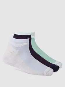 Jack & Jones Men Pack Of 3 Patterned Cotton Ankle-Length Socks