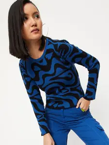 max Women Abstract Printed Sweatshirt