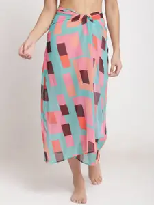 EROTISSCH Women Printed Wrap Around Beachwear Skirt