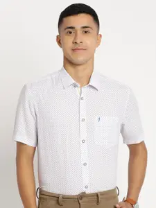 Indian Terrain Men Chiseled Slim Fit Micro Checks Printed Pure Cotton Formal Shirt