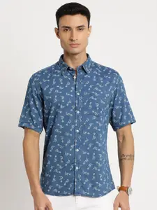 Indian Terrain Men Chiseled Slim Fit Floral Printed Pure Cotton Casual Shirt
