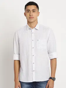 Indian Terrain Men Pure Cotton Slim Fit Printed Casual Shirt