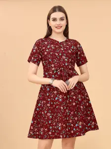 KETAKI FASHION Floral Crepe Dress