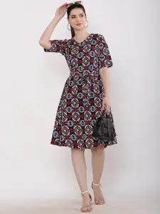 KETAKI FASHION Ethnic Motifs Crepe Dress