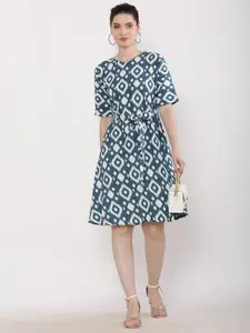 KETAKI FASHION Abstract Printed A-Line Dress