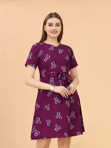 KETAKI FASHION Floral Printed Fit & Flare Dress