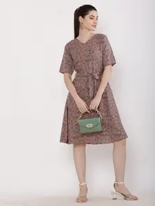 KETAKI FASHION Floral Printed Fit & Flare Dress