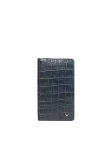 Hidesign Men Blue Textured Leather Two Fold Wallet