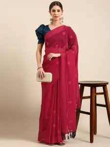 Mitera Ethnic Motifs Beads & Stones Pure Georgette Saree