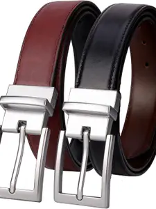 KAEZRI Men Solid PU Formal Belt