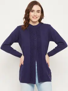 Duke Women Cable Knit Acrylic Longline Cardigan Sweater